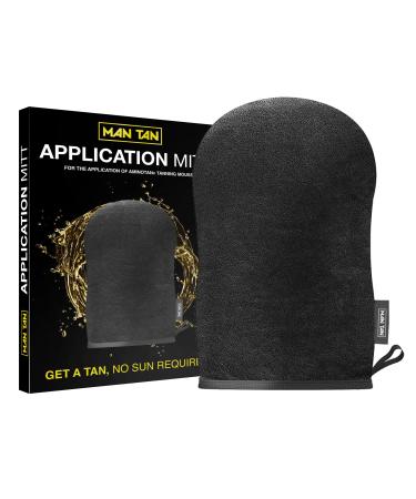 Sunless Tanner Large Mitt Applicator | AMINOTAN Best Clear Self Tan Mousse For Men Works With Hair + Sweat Proof