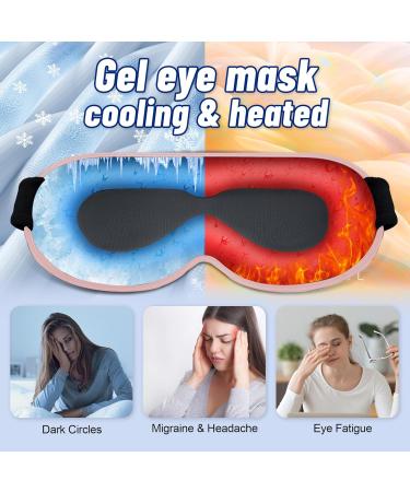 Cooling Gel 3D Sleep Eye Mask - Weighted Blackout Eye Mask for Dark Circles & Puffiness - Comfortable Reusable & Eyelash-Friendly - Relaxing Sleep in Pink - Buy Online on SooperMarket.com