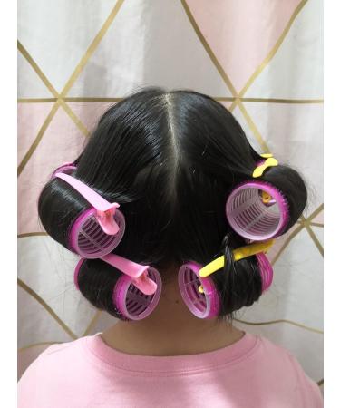 Kamay's Hair Rollers Set 12 count Curlers Rollers With 12 Duckbill Sectioning Clips 1 Combs Used for Hair Haircut Styling Self Grip Rollers for Hair (40mm 1-1/2") Random Colors - Buy Online on SooperMarket.com