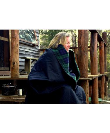 Large Waterproof Windproof Stadium Blanket - Green Check | 350 GSM Quilted Fleece | Down Under Outdoors - Buy Online on SooperMarket.com