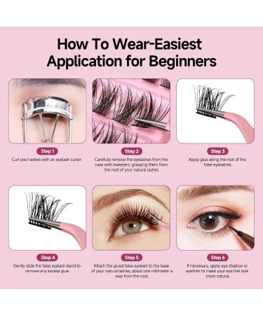 Lash Cluster Individual Eyelash - 192 Pcs Fluffy DIY Extensions | D Curl Natural Look Black False Eyelashes - Buy Online on SooperMarket.com