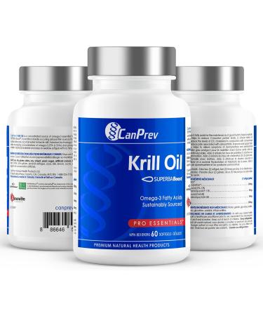 Canprev - Krill Oil Superba Boost 60 Softgels - High EPA DHA Omega 3 Fatty Acid Phospholipids & Astaxanthin Concentration From Antarctic Krill - Pure Omega 3 Krill Oil Supplements - No Fishy Odour 60 count (Pack of 1) - Buy Online on SooperMarket.com