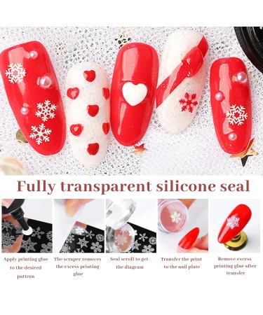 Nail Art Stamp - Transparent Soft Nail Design Tool with Cockroach Patterns for French Smile Line Manicure - Buy Online on SooperMarket.com