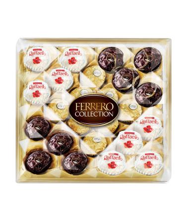 FERRERO COLLECTION Fine Assorted Chocolate and Coconut Confections 24 Count Individually Wrapped Candies 259 Grams 24 pieces