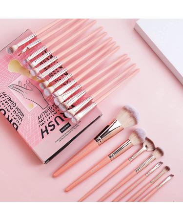 MAANGE 20Pcs Premium Synthetic Makeup Brush Set with Gift Box in Pink - Ideal for Foundation, Face Powder, Blush, and Concealers - Buy Online on SooperMarket.com