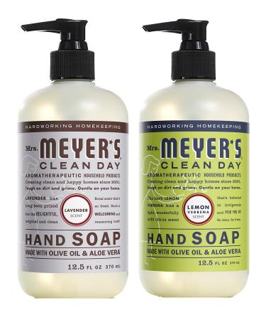 MRS. MEYER'S CLEAN DAY Liquid Hand Soap Variety Pack 1 Lavender Scent Liquid Hand Soap & 1 Lemon Verbena Scent Liquid Hand Soap 12.5 fl oz Each (2 CT)
