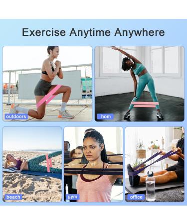 Wllhyf Resistance Tapes - 5 Levels of Elastic Exercise Bands for Muscle Building Yoga Home Fitness Pilates Strength Training & Physiotherapy for Men & Women - Buy Online on SooperMarket.com
