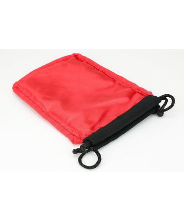 Velvet Dice Bag 5x8 Inch Deluxe Double Stitched Seam | Snag Proof Satin Lining | Holds Over 110 Dice | Red Interior with Black Exterior | Super Sturdy - Buy Online on SooperMarket.com