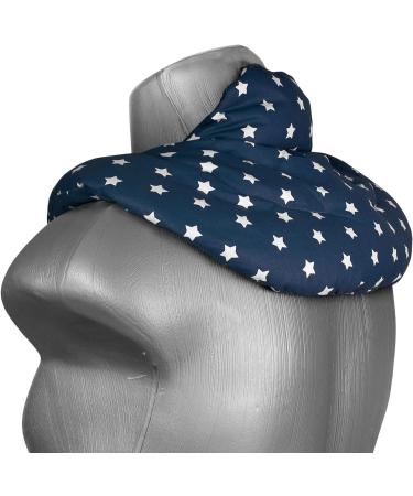 Cozy Neck Pillow with Stand-Up Collar - Stars Blue | Rapeseed Heat Pad & Warmer for Ultimate Comfort - Buy Online on SooperMarket.com