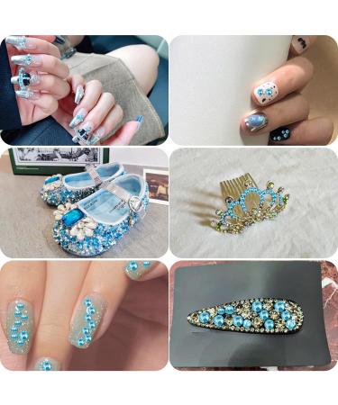 Beadsland 1440 Piece Aquamarine Flat Back Rhinestones - SS10 Nail Crystals for Stunning Nail Art - Buy Online on SooperMarket.com