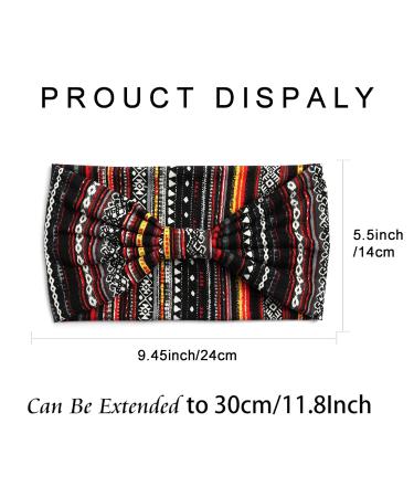STGDAK Boho Headbands for Women - 4 Pack Stretchy Turban Headbands for Yoga and Running - Stylish Hair Accessories for Teen Girls - Buy Online on SooperMarket.com
