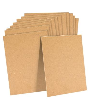 0.25" Thick Blank MDF Chipboard Sheets for Painting, Arts and Crafts (9 x 12 in, 12 Pack)