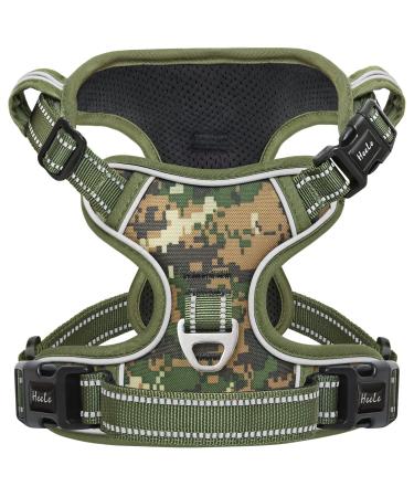 Heele dog crockery dog harness for small dogs release on the neck front back clips. Clips dog dishes adjustable.