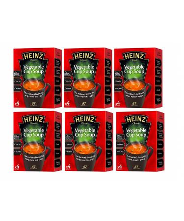 Heinz Cup Soup Vegetable 4 Sachets Each Box | Ready In An Instant | Pack of 6 | Total of 24 Sachets Cup Soup