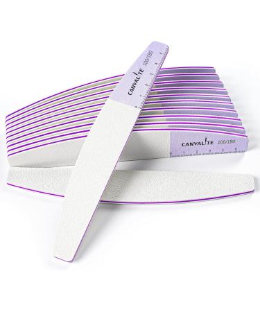 Buy Canvalite 12stk Nail Files for Gel Polish Professional 100/180 Double-Sided Washable & Reusable Nail Buffers | International Shipping Available - Buy Online on SooperMarket.com