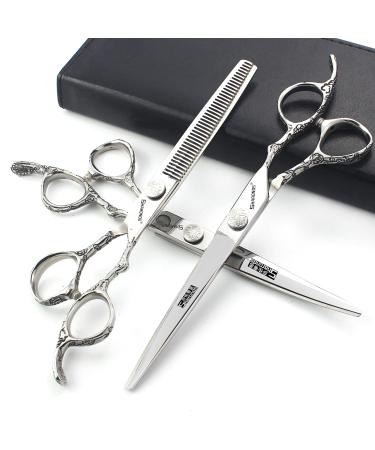 SHARONDS Hair Clippers 6/7/8-inch professional hair clippers for haircut sets (7 inch -3 pieces-A)