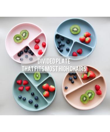 RYLOOBABY 6-Piece Baby Feeding Set with Suction Plate, Bib, Cup, Spoon & Fork - Sage | Non-BPA Food Grade Silicone - Buy Online on SooperMarket.com