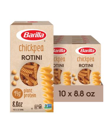 Barilla Chickpea Rotini Pasta, 8.8 oz (Pack of 10) - Vegan, Gluten Free, Non GMO & Kosher - High Protein Pasta Made with Plant Based Protein 10-pack