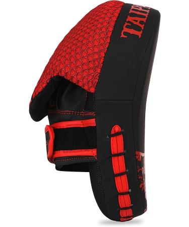 Taipan Sports Boxing Mitts for Muay Thai, Kickboxing, MMA Training - Red | Kids, Men & Women - with Drawstring Bag (Pair) - Buy Online on SooperMarket.com
