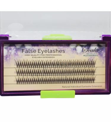 Scala 120Ppcs Fish Tail False Lashes 0.07 Thickness 20 Roots Hair C curl Eyelash Extension Strip False Eyelashes Makeup Individual Lashes (12mm)