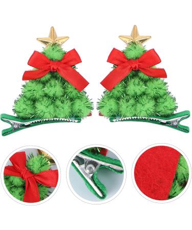 ABOOFAN 2 Pairs Christmas Tree Barrette Christmas Tree Hair Clips Kids Tiara Mini Santa Hats Christmas Hair Clip Hair Barrettes for Girls Mini Tiara Xmas Hairpin Baby Iron Antlers Filler - Buy Online on SooperMarket.com