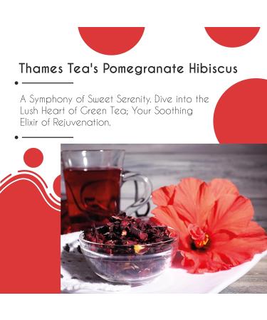Thames Tea: Premium Flavoured Loose Leaf Fruit & Herbal Tea - Tubebox (Pomegranate Hibiscus Green Tea) - Buy Online on SooperMarket.com