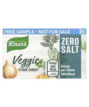 Knorr Vegetable Stock Cubes lactose- and gluten-free for delicious zero-salt vegetable-based and vegetarian meals 8x 9 g