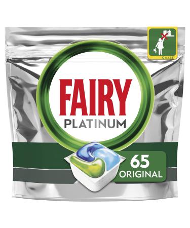 Fairy Platinum All-In-One Dishwasher Tablets Bulk Original 65 Tablets Fresh 65 Count (Pack of 1)