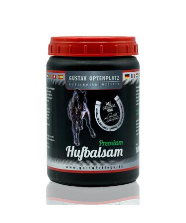 Gustav Optenplatz Premium Hufbalsam for horses go!Horse care for healthy hoof growth Huffett for daily hoof care hoof ointment & huffestiger against dry cracked hooves anti-doping (1000ml)