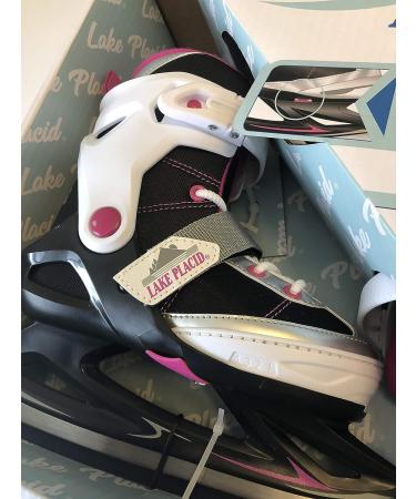 Lake Placid Adjustable Monarch Ice Skates Black/Pink/Silver 11-1 - Buy Online on SooperMarket.com