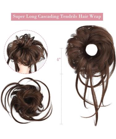 REECHO Super Long Messy Bun Hair Piece Extension - Chocolate Brown - Buy Online on SooperMarket.com
