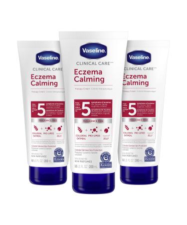 Vaseline Clinical Care Body Cream lotion for eczema prone skin Eczema Calming Therapy Cream with Colloidal Oatmeal Skin Protectant to provide instant relief for dry itchy skin 200 ml 3 pack
