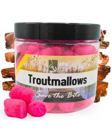 Zite Fishing Troutmallows - Highly Marshmallow Forelle bait - Intensive flavors & bright colors - 40g can - Perfect for basic assembly & combination with natural baits Krabbe Pink
