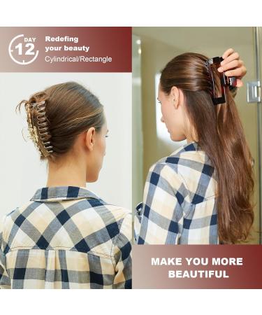 Big Claw Clips for Thick Hair - 5.25 Jumbo Clips for Women - Strong Non-Slip Design for Long Curly Hair - Glossy Colors Available - Buy Online on SooperMarket.com