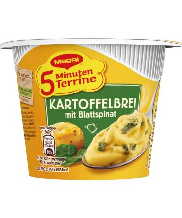 Buy Maggi 5 Minute Terrine Mashed Potatoes with Leaf Spinach - 8 Pack (47g Each) | Fast International Shipping - Buy Online on SooperMarket.com