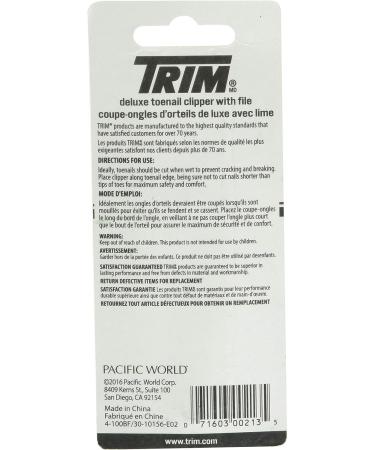 Trim Deluxe Toenail Clipper 1Ct - Precision Nail Trimming Tool - Buy Online on SooperMarket.com