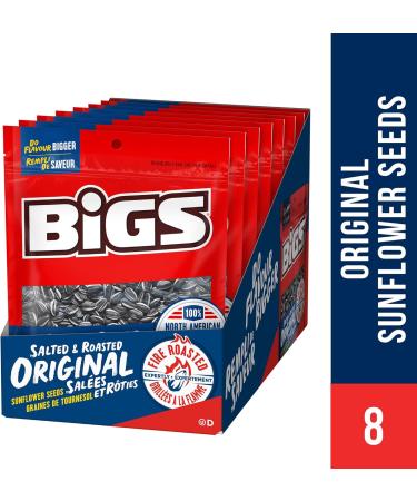Bigs Sunflower Seeds Original Flavour - 8x140g Bags 8 Count - Buy Online on SooperMarket.com