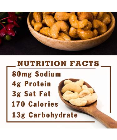 LAFOOCO Sea Salt Caramel Cashews 14.1 oz - Premium Roasted Cashews | Resealable Jar | Nutrient-Rich Protein Snack | Perfect Gift for Celebrations, Holidays, Birthdays - Buy Online on SooperMarket.com