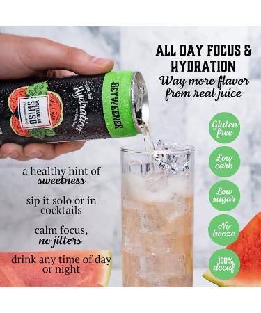 Betweener Sparkling Water & Energy Drink: Healthy Seltzer with L-Theanine, Vitamins, Electrolytes, Real Juice - Variety Pack (12 Pack) - Buy Online on SooperMarket.com