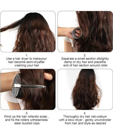 Curlers Large Curls Set - 26 Piece Self-Adhesive Rollers & Clips for Heatless Styling - Ideal for Long, Medium, Short Hair - Buy Online on SooperMarket.com