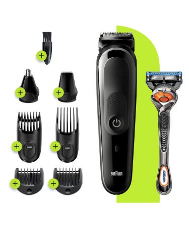 Braun 7-in-1 Men's Hair Clippers & Grooming Kit with Gillette Razor - Blue (9 Piece Set) - Buy Online on SooperMarket.com