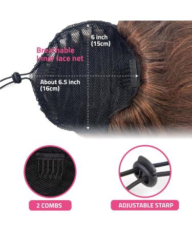 Allyreetress Yaki Drawstring Ponytail Extension for Black Women Kinky Staight Up Down Ponytails Synthetic Hair Extensions 20 Inches Clip in (Black to Brown) 20 inches T30 - Buy Online on SooperMarket.com