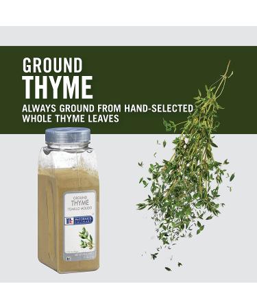 McCormick Culinary Ground Thyme 11 oz - Versatile Seasoning for Chowders, Soups, Meat, Seafood & Mashed Potatoes - Buy Online on SooperMarket.com