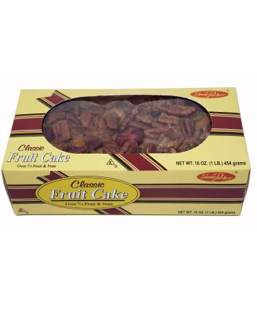 Jane Parker Classic Light Fruit Cake 16 Ounce (1 pound) Fruitcake in Box