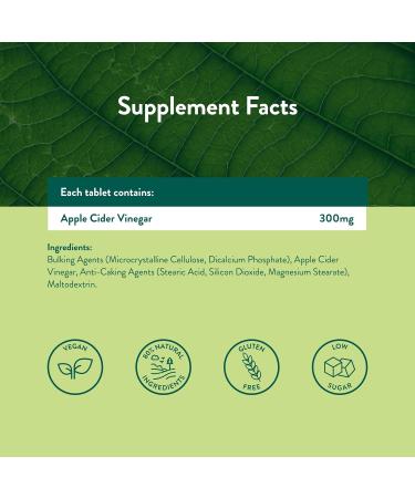 Holland & Barrett Apple Cider Vinegar 200 Tablets 300mg - Buy Online on SooperMarket.com