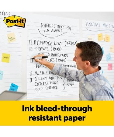 Post-it Super Sticky Easel Pad  Great for Virtual Teachers and Students  25 x 30 Inches  30 Sheets/Pad  2 Pads  Lined Premium Self Stick Flip Chart Paper  Teacher Anchor Chart (561WL) (561WL VAD 2PK) - Buy Online on SooperMarket.com