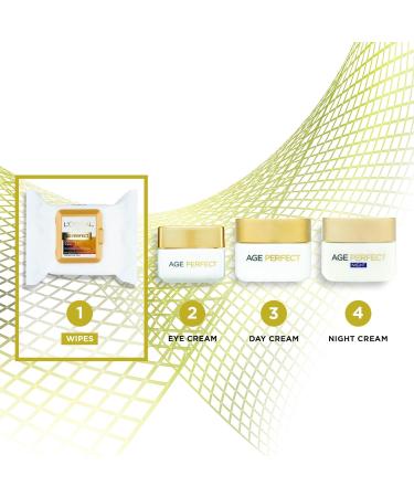 L'Or al Paris Age Perfect Cleansing Wipes Mature Skin 25 count (Pack of 1) Face Wipes x25 - Buy Online on SooperMarket.com