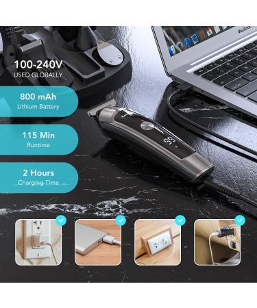 OPOVE Electric Beard Trimmer for Men - All-in-1 Grooming Kit | Manscape Body, Nose Trimmer - Cordless Clippers with Waterproof Design | 115min Runtime - Buy Online on SooperMarket.com