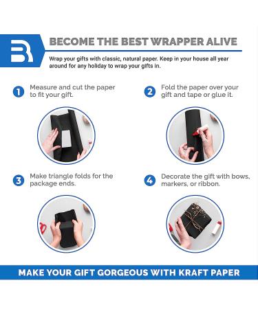 Black Kraft Arts and Crafts Paper Roll - 18x100ft - Made in USA - Ideal for Paints, Wall Art, Bulletin Boards, Gift Wrapping, and Kids Crafts - Buy Online on SooperMarket.com