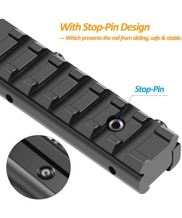 LONSEL Dovetail to Picatinny Rail Adapter - Low Profile Scope Riser - 2 Pack Converter for 11mm to 21mm Rails - Buy Online on SooperMarket.com